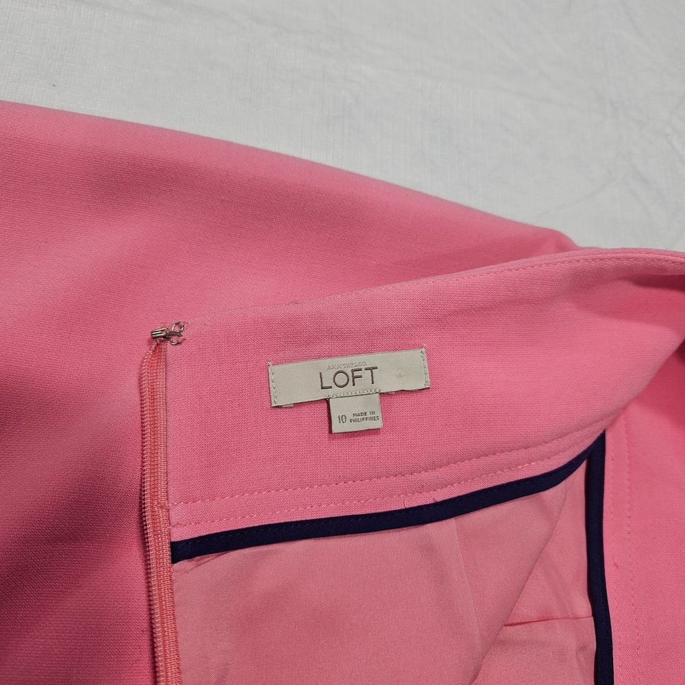Ann Taylor LOFT Pink Pencil Skirt Size 10 Lined Knee‎ Length Business Casual - Picture 5 of 9